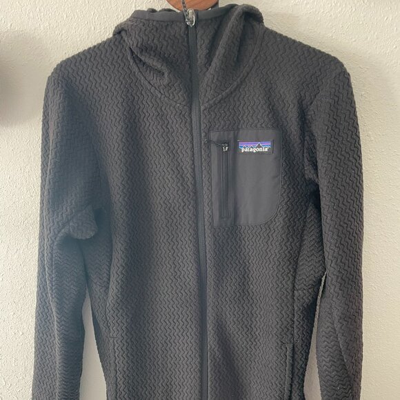 Women's Patagonia R1 Air Fleece Full-Zip Hoody Black - Picture 2 of 10
